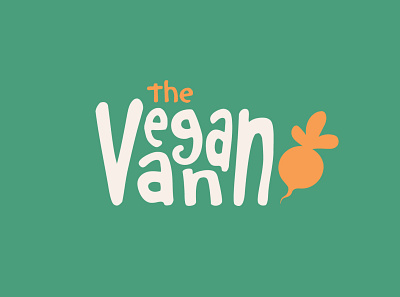 Logo design • The Vegan Van beet beetroot branding bright colorful design food fun graphic design green illustration logo restaurant teal typography van vector vegan vegetable vegetarian