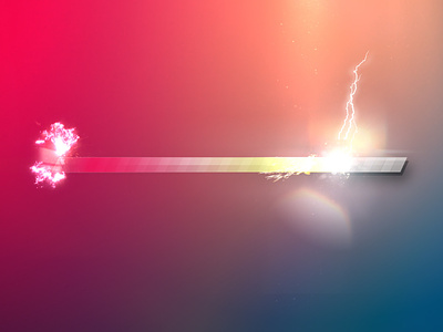 Powered Power bar bolt charge design electric energy glow gradient photoshop powerbar sparks styleframe