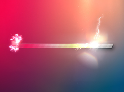 Powered Power bar bolt charge design electric energy glow gradient photoshop powerbar sparks styleframe