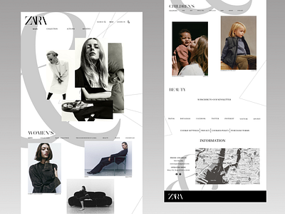 Fashion landing page ZARA