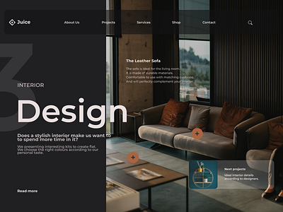 Juice Design - Interior Design  Landing Page Website