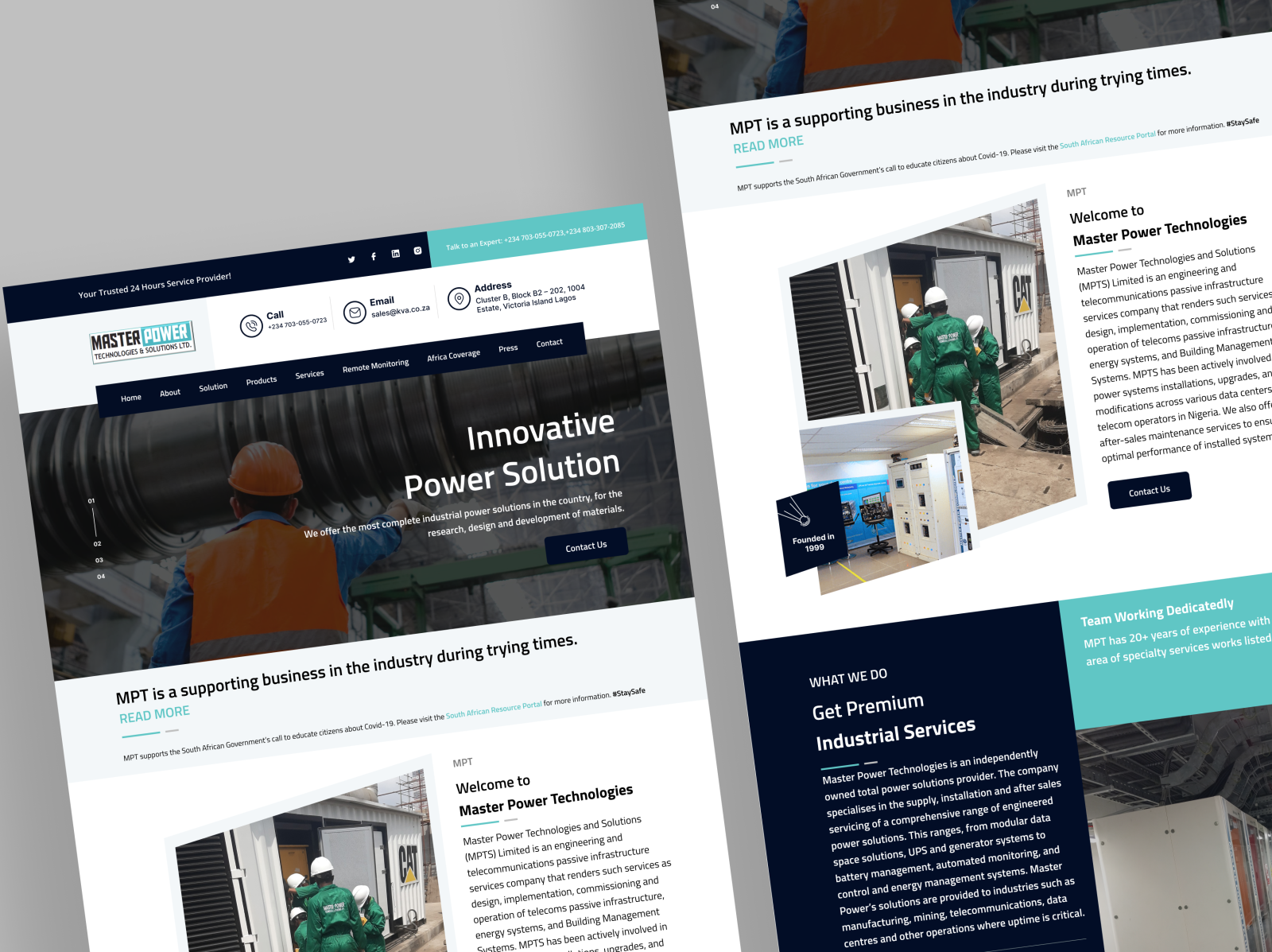 DuoRedesign for (Master Power Technologies & Solutions LTD by Olajumoke Nwaokolo on Dribbble