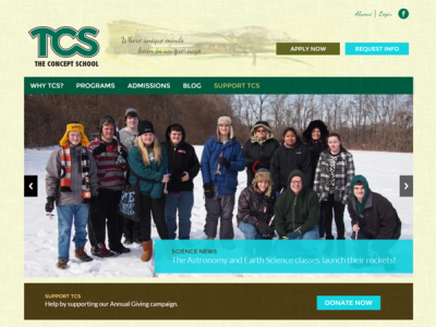 The Concept School homepage school website