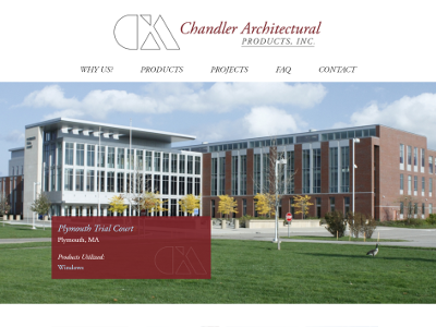 Chandler Architectural Products architectural products homepage responsive design website