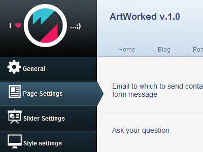 ArtWorked powerful admin panel