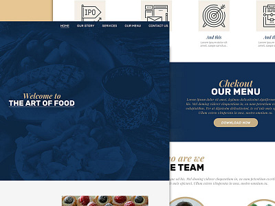 Art of food website artworked buttons design icons layers photoshop ui ux ux ui web web experience. sketch website