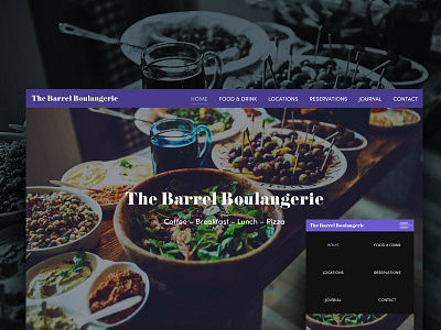 The Barrel Boulangerie Website design html5 javascript js php the barrel boulangerie ux ui wordpress