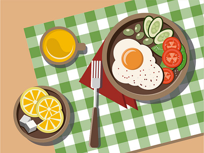 Breakfast, food illustration adobe illustrator art breakfust illustration food illustration illustration vector