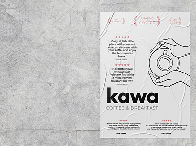 KAWA poster branding graphic design