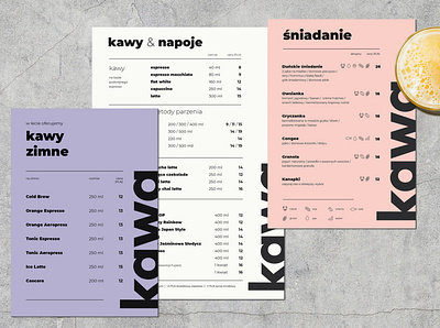 Menu design branding design graphic design logo typography