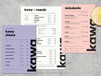 Menu design