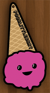 Hang-tag mock-up fashion hang tag ice cream pink tag