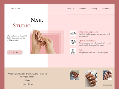 Nail Studio ui web design