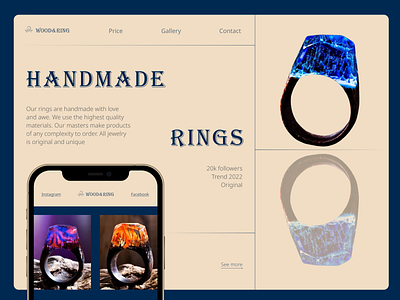 Handmade Rings branding graphic design logo ui uiux ux web web design