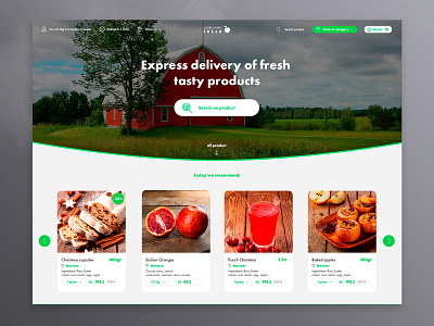 farm marketplace | home page company design farm food home marketplace natural page platform service site ui ux vegetables web web design