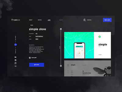 webland digital | project case case company dark design digital page portfolio project service site slider smoke ui ux web web design
