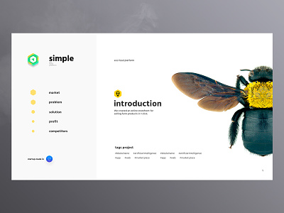 simple store | startup promo page about bot color company delivery design food honey minimal modern page platform presentation site startup store ui ux web yellow