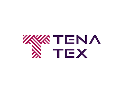 LOGO Tena Tex - Letter T + fabric texture brand branding creative design dynamic fabric fabric pattern fabrics leather letter letter t logo logo design modern purple texture