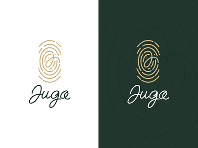 LOGO FAMILY WINERY - JUGA brand branding creative dynamic fingerprint gold letter line art logo luxury modern typography wine winery