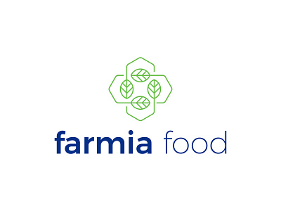 LOGO FARMIA FOOD aquaponics branding creative cross eco ecology farm farming green health healthcare healthyfood leaf line art logo modern recycling