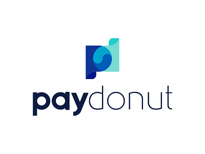LOGO PAYDONUT APPLICATION application brand connection creative donut flat fresh helpful letter logo logo design modern monogram pay vector