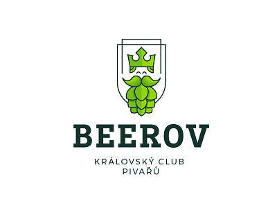 LOGO FOR BEER SHOP beer brand creative crown fresh green hop king leaf logo logo design modern shop vector
