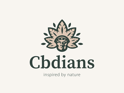 LOGO PRO CBDIANS branding cbd creative green ilustration logo marihuana modern native american nature