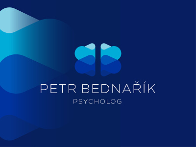 LOGO FOR PSYCHOLOGIST, B+B + BRAIN SYMBOL b blue brain branding flat health letter b logo psychologist soul
