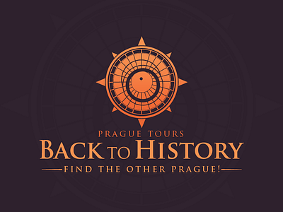 Logo Back To History brand design history ilustration logo design prague travel vector