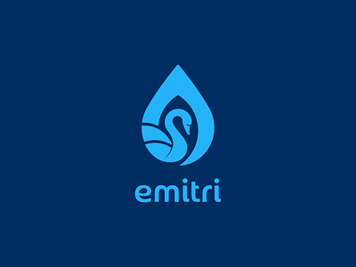 LOGO - EMITRI brand clean design drop elegant ilustration logo design service swan toilet vector