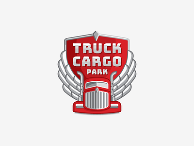 LOGO for Truck Cargo Park brand cargo design ilustration logo logo design park red truck vctor