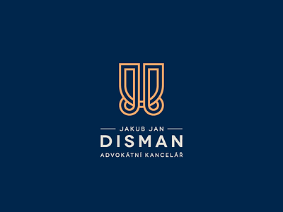 LOGO For Lawyer Dishman - Law Office brand branding creative design dynamic illustration law law office lawyer letter line art logo logo design luxury modern typography vector