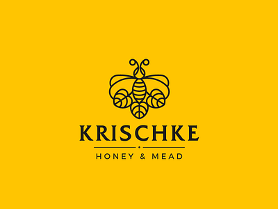 LOGO Honey & Mead alcohol brand branding creative design flower honey illustration line art logo logo design mead modern vector