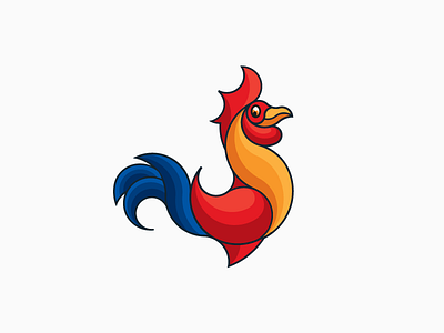 LOGO RED COCK art brand branding chicken cock creative design ilustration logo logo design red rooster