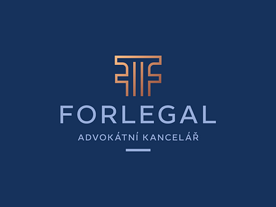 F + F + ANTIC COLUMN brand branding column consulting creative judge justice law lawyer legal legal office letter line art logo logo design modern monogram symbol trust vector