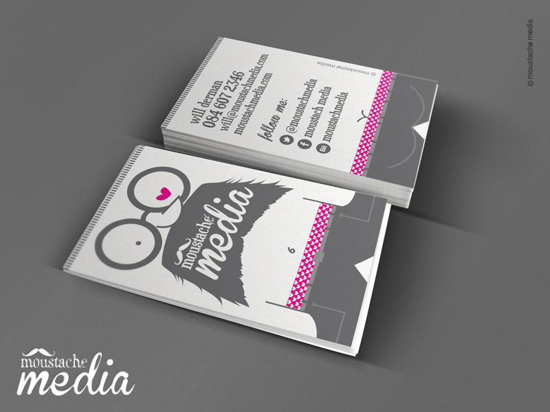 Moustachɇ Media Business Card business cards creative stationery creative branding branding design