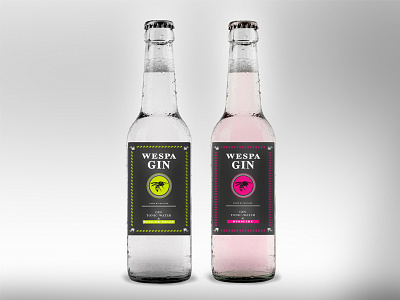 Wespa Gin Label alcohol label animal drink graphics identity labeldesign logo modern
