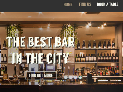 Design for new London bar web site