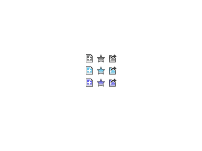 Add To, Fav, Send. icons sketch