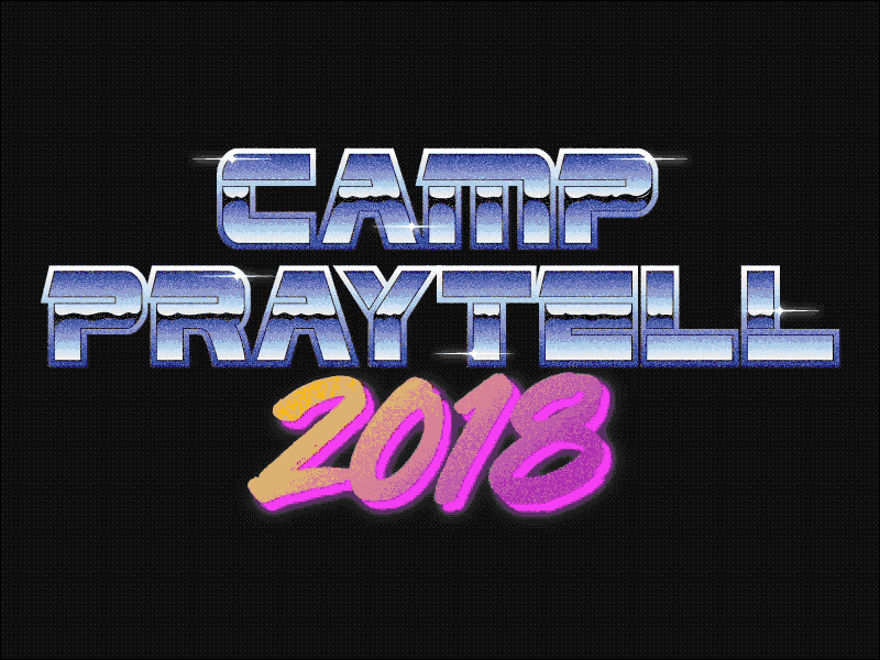 Camp Praytell 2018 camp comic book illustrator logo type praytell rejects