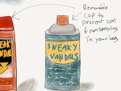 Sneaky Vandals app ipad package design paper stylus