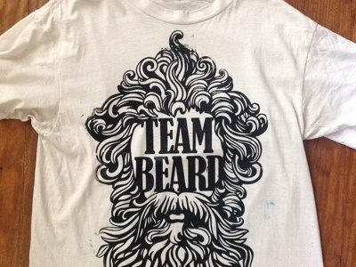 Team Beard Shirt beard screen print shirt team team beard