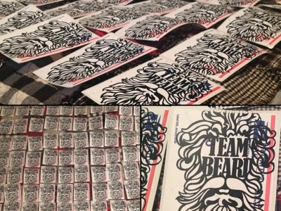 200 Felonies beard label228 sticker stickers team beard usps