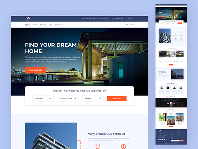 Real Estate Website UI Design