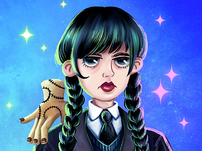 Wednesday Addams addams book branding cartoon book cartoon desegn character design character development design illustration wednesday wednesday addams