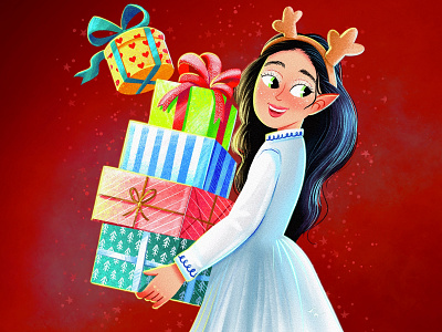 HO-HO-HO! 2d art 2d artist cartoon cartoon book cartoon desegn character design character development children book children illustrator cover cover book design graphic design illustration merry christmas merry christmas art merry christmas story xmas art xmas design xmas illustration