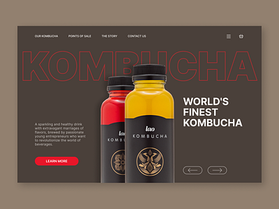 Kombucha Web Design Concept design ui ux