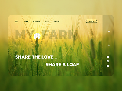 Bread farm Web Design Concept design graphic design ui ux