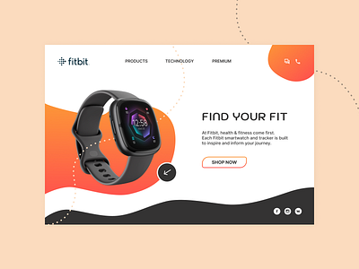 Smartwatch Web Design Concept design ui ux