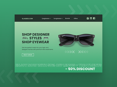 Glasses Web Design Concept design ui ux